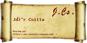 Jür Csilla névjegykártya